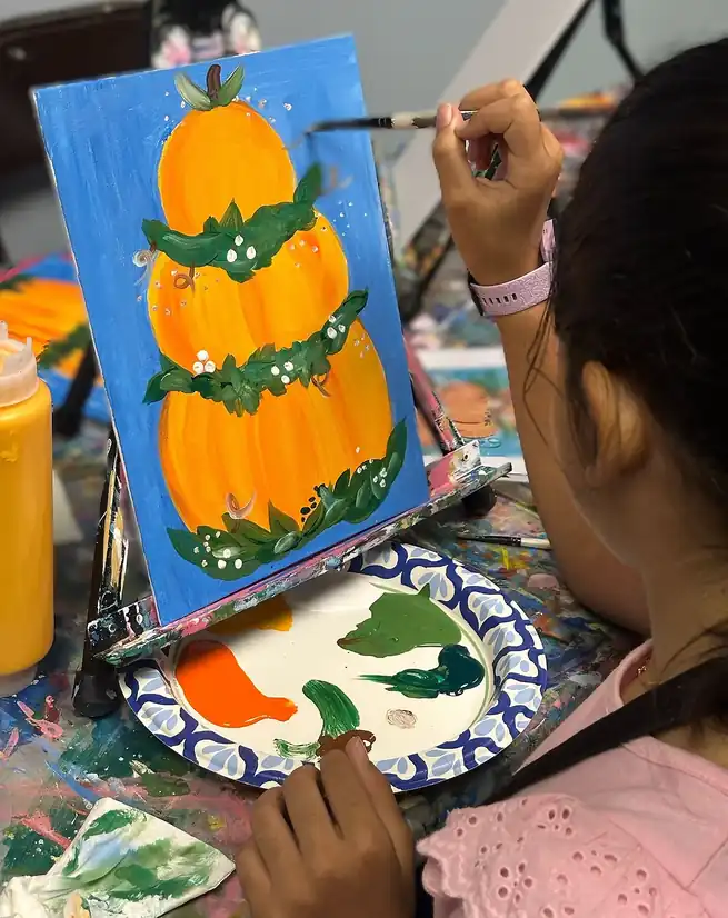 Watercolor and acrylic class type